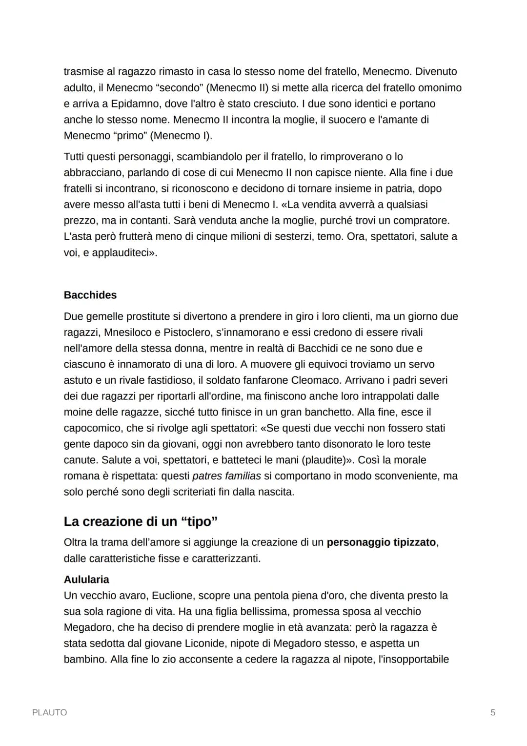 PLAUTO
Vita e opere
Plauto nasce nel 250 a.C. a Sarsina (Emilia-Romagna) e fu il più importante
commediografo della letteratura latina; prim