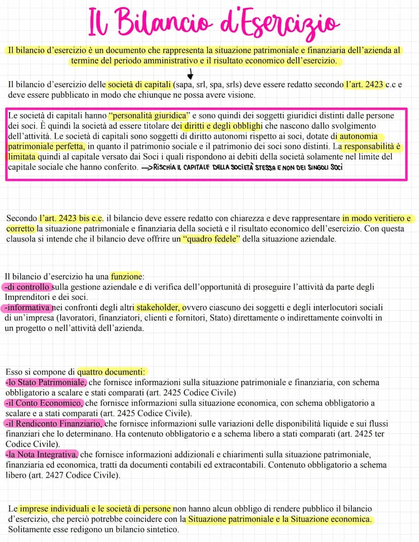La Situazione Contabile Finale
La situazione contabile finale è un prospetto che, con riferimento al 31/12, espone l'eccedenza di ciascun co