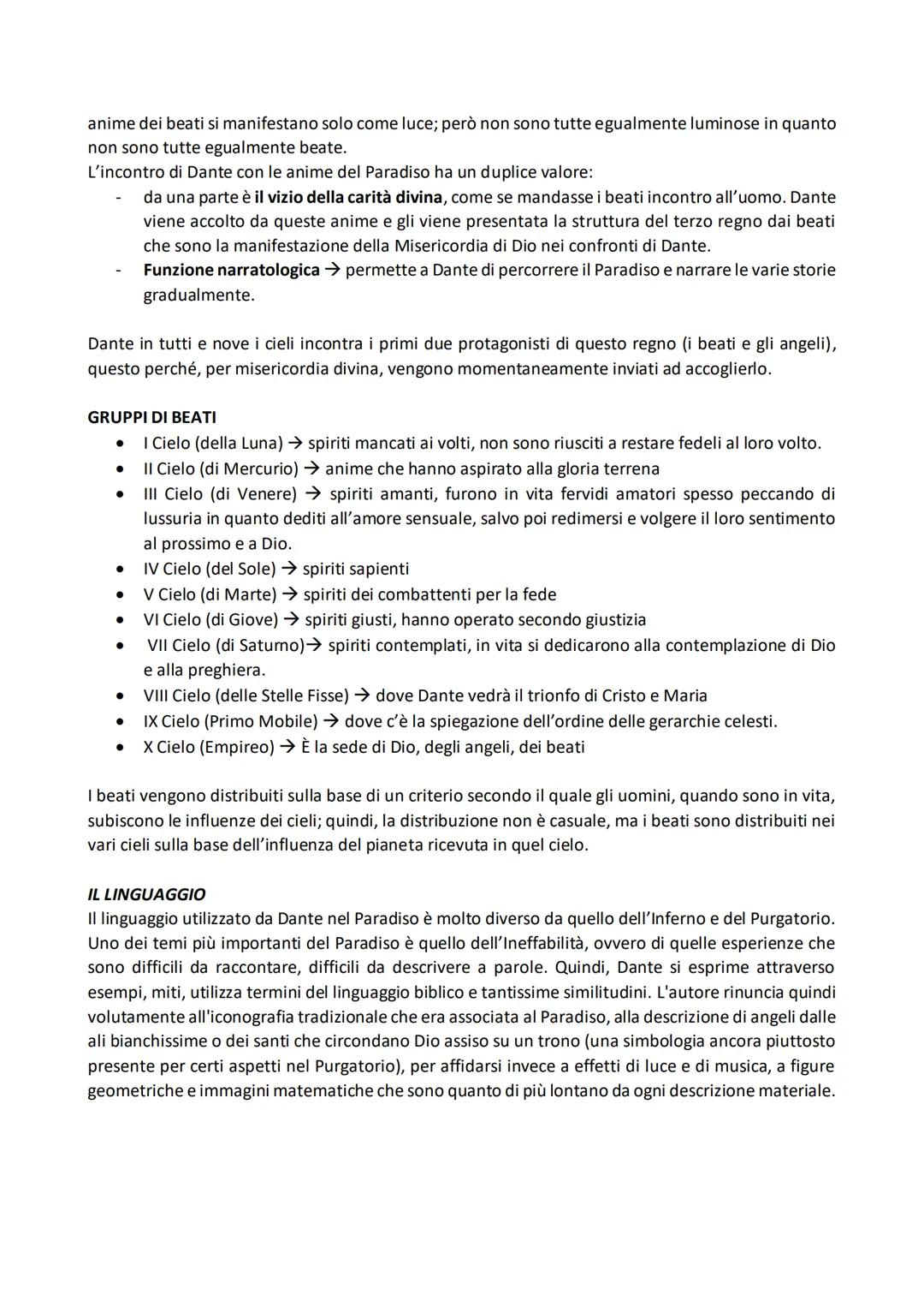 IL PARADISO
Il Paradiso è il 3° dei tre regni dell'Oltretomba cristiano visitato da Dante nel corso del suo viaggio.
Tuttavia, il Paradiso è