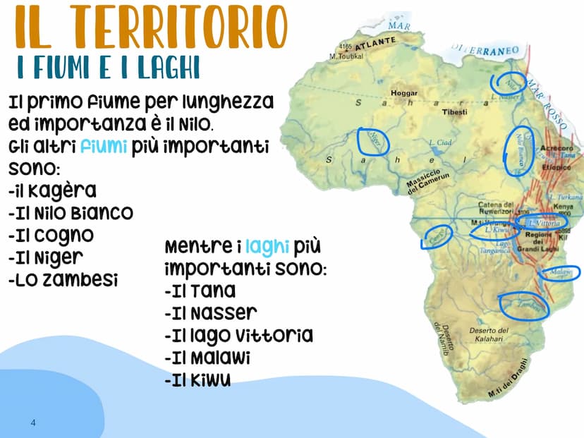L'AFRICA
Giorgia e Desiree IL TERRITORIO
I CONFINI
1 Cancro
2
4165 ATLANTE
M. Toubkal
L'Africa è delimitata a:
-Nord dal mar mediterraneo
-o