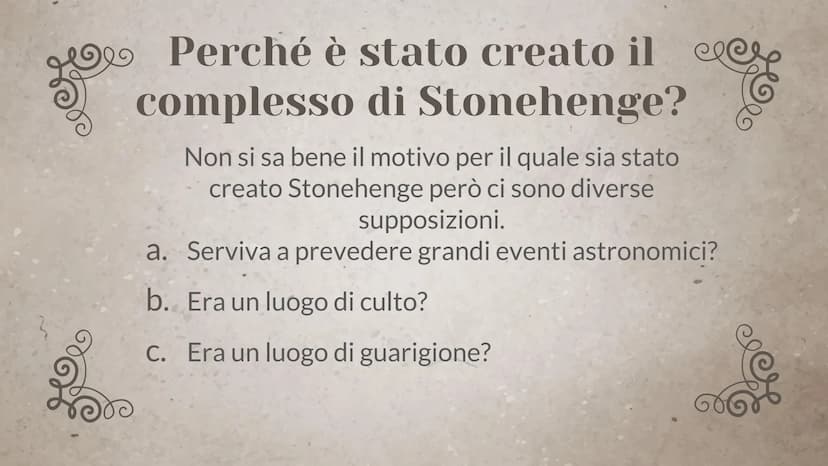 معلق
2
Stonehenge
Dalla creazione alle funzioni
In
ze ge
860
Dove si
trova?
O Stonehenge si trova
nella contea inglese
del Wiltshire, a 16 k