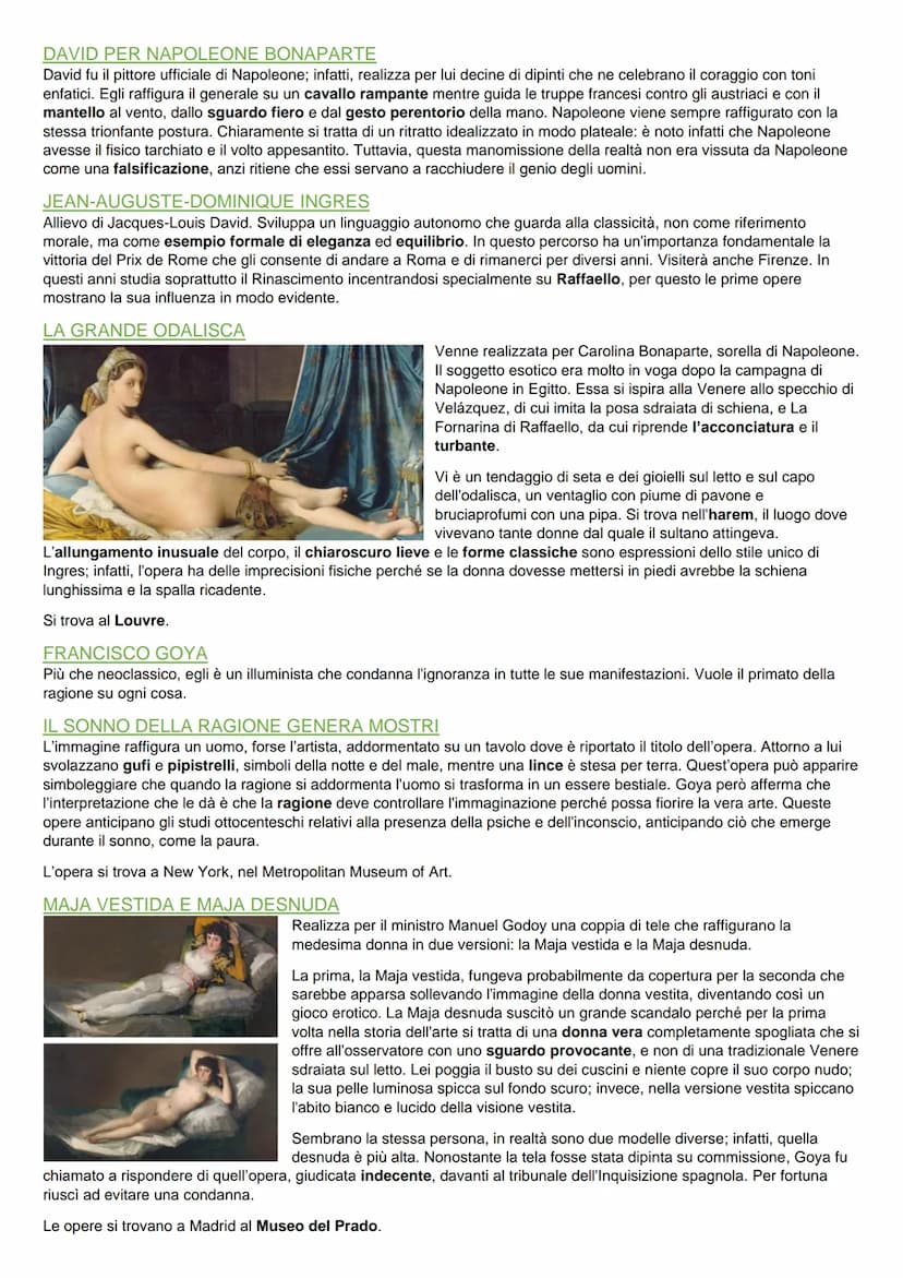 IL NEOCLASSICISMO
Il Neoclassicismo si sviluppa dalla seconda metà del Settecento fino alla prima metà dell'Ottocento. La sua nascita è
stre