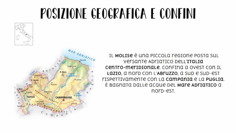 MOLISE D
La Meta
A
2241 Mainarde
zio
891
Venafro
Sangro
Bocca
di Forli
M. Capraro
1730
Scapoli
Capracotta
Isernia
POSIZIONE GEOGRAFICA E CON