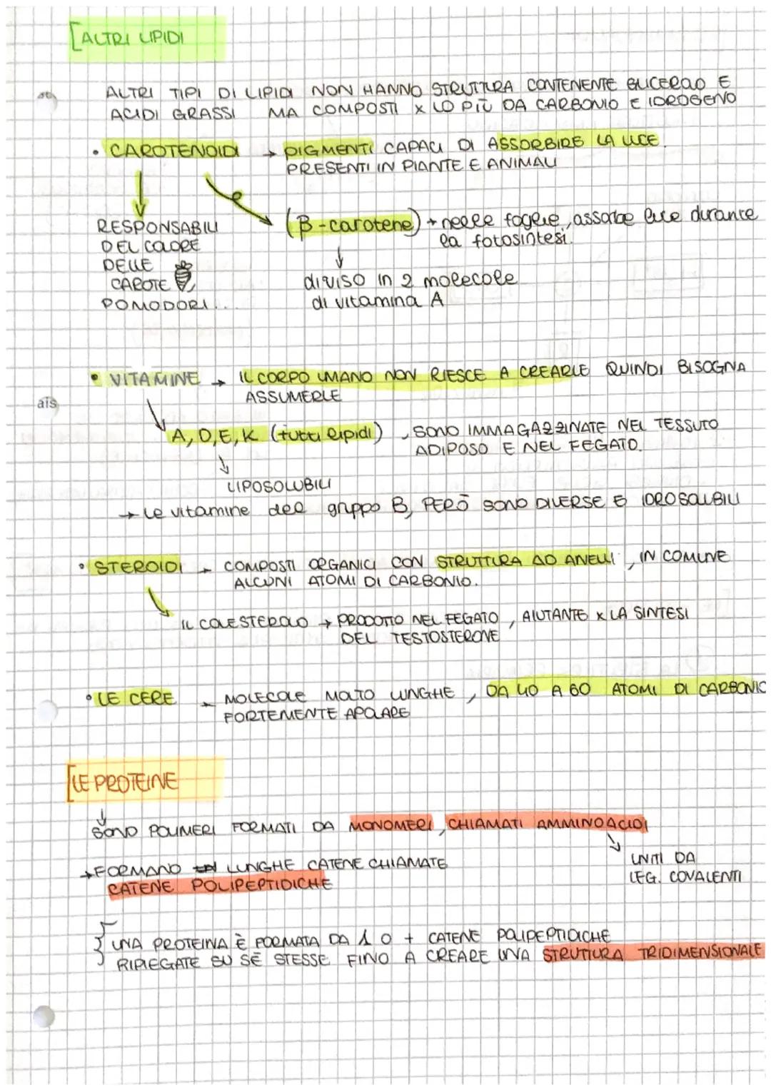 [Le BIOMOLECOLE
NEGLI UMANI a
SONO 4 TIPI DI > 3 LIPIDI
MOLECOLE
ESISTONO TANTL
COMPOST ORGANICI
a
PERCHE
GLI ATOMI DI CARBONIO
FORMANO TRA 