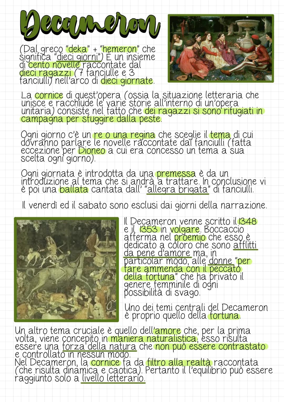 Boccaccio
Insieme a Dante e Petrarca,
Boccaccio è ritenuto una delle tre
corone della lingua italiana.
Nacque nel 1313, probabilmente a
Cert