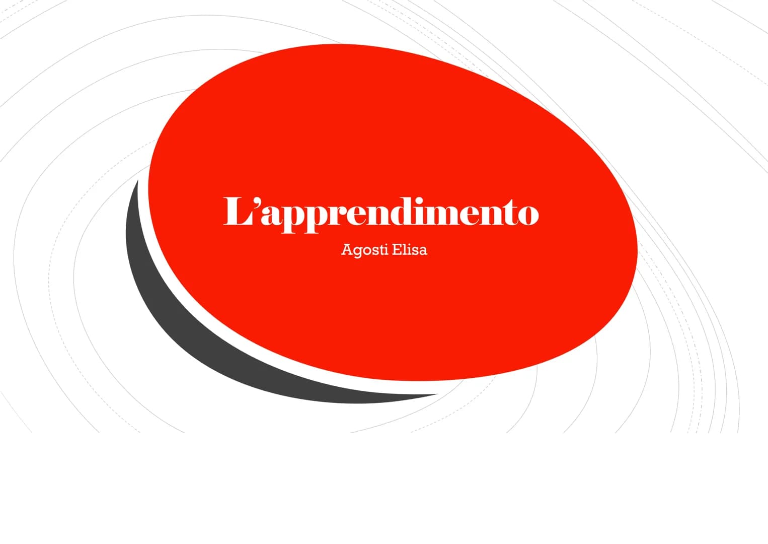 L'apprendimento
Agosti Elisa APPRENDIMENTO
L'apprendimento è l'acquisizione di nuovi comportamenti o
modificazione di comportamenti preceden