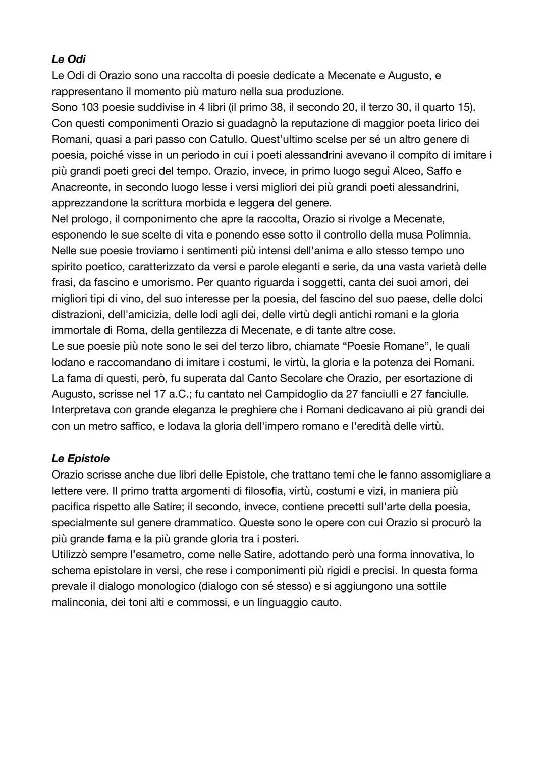 # ORAZIO

Orazio nacque nel 65 a.C. a Venosa (Potenza) da una famiglia umile: sembra che il padre
fosse un liberto e esattore delle aste pub