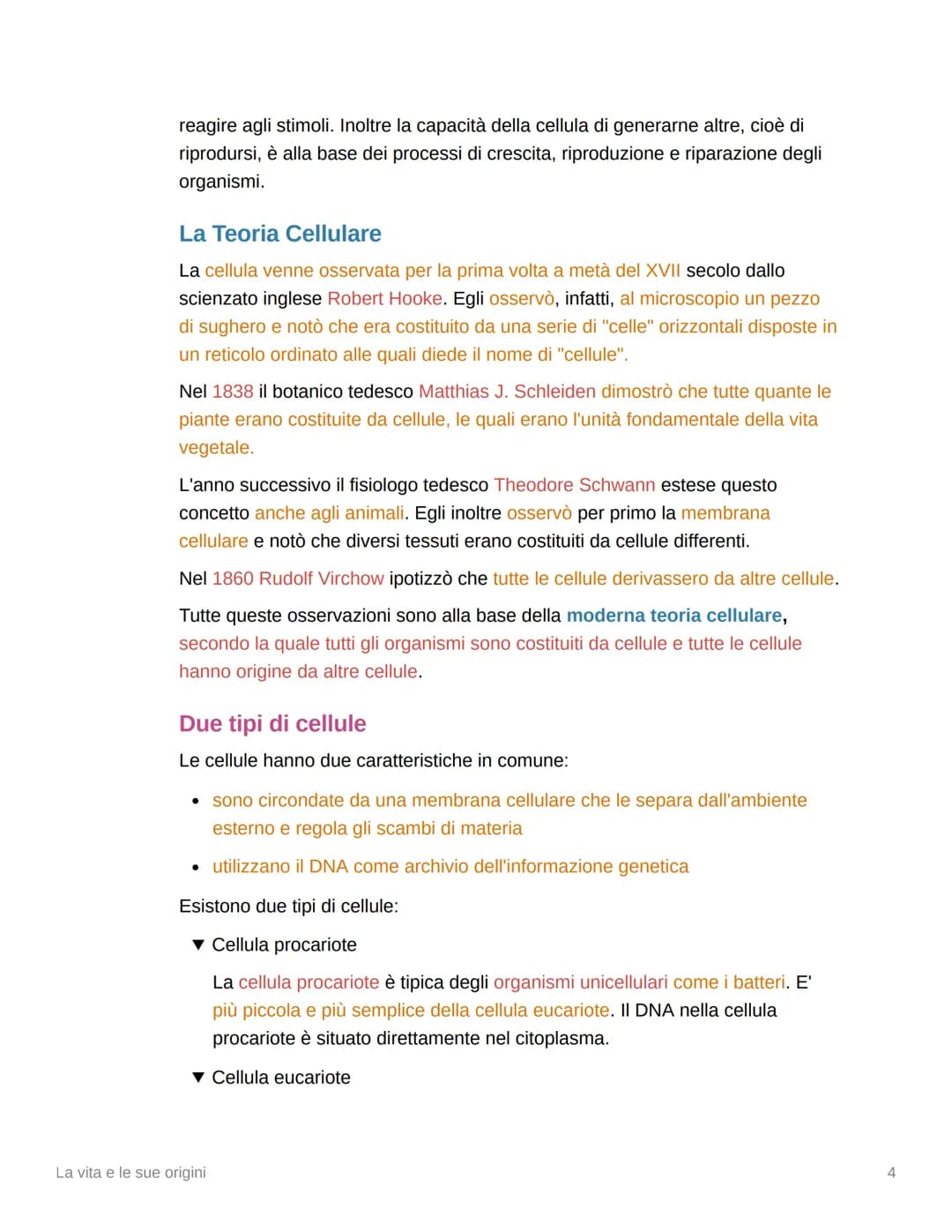 La vita e le sue origini
▼ Cosa studia la Biologia?
La biologia è la scienza che studia la vita, le sue origini e la sua evoluzione e per
fa