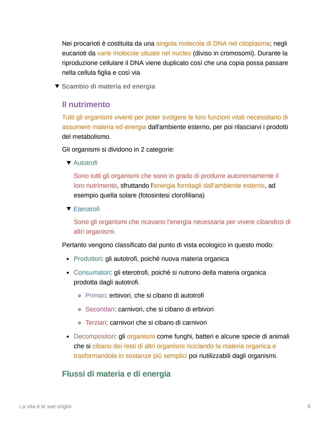La vita e le sue origini
▼ Cosa studia la Biologia?
La biologia è la scienza che studia la vita, le sue origini e la sua evoluzione e per
fa
