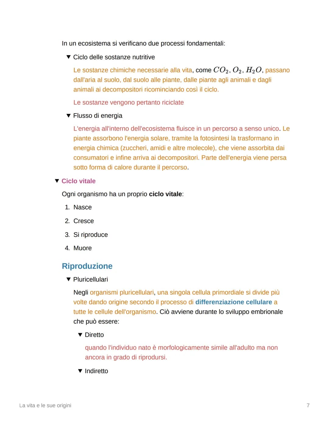 La vita e le sue origini
▼ Cosa studia la Biologia?
La biologia è la scienza che studia la vita, le sue origini e la sua evoluzione e per
fa