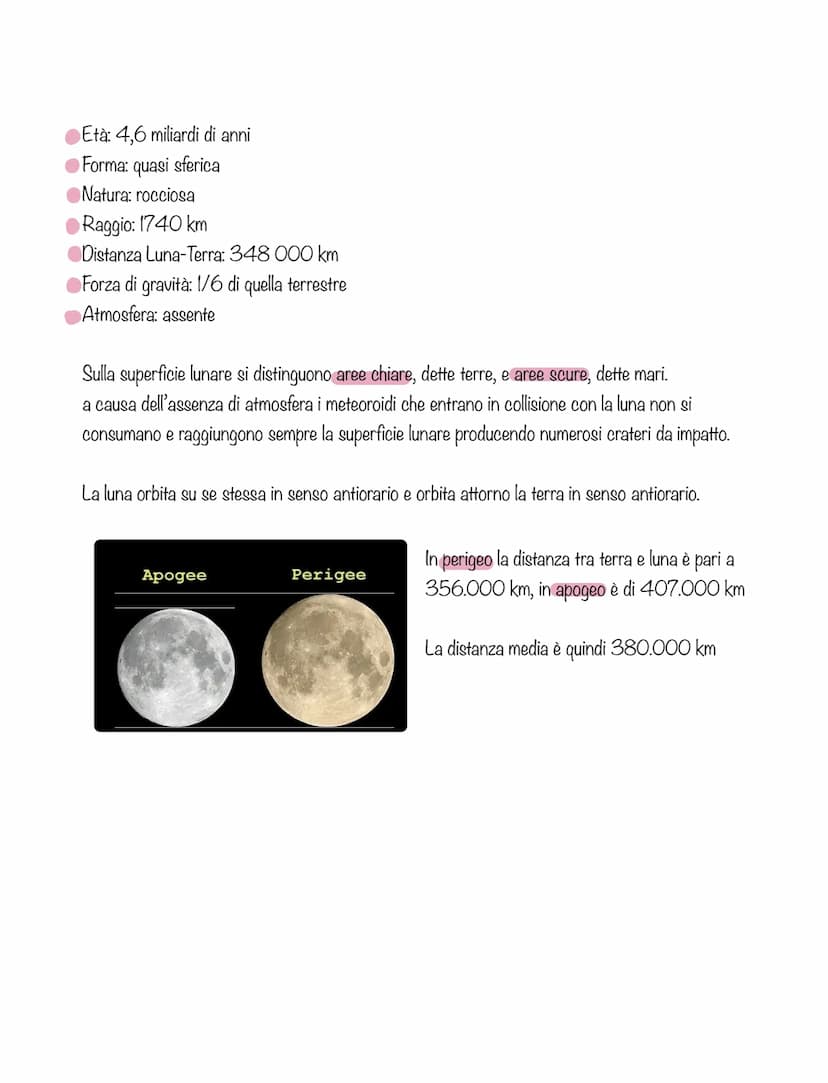 La luna
La luna è l'unico satellite (corpo celeste che orbita intorno ad un pianeta) naturale della terra e
finora anche l'unico ad essere s
