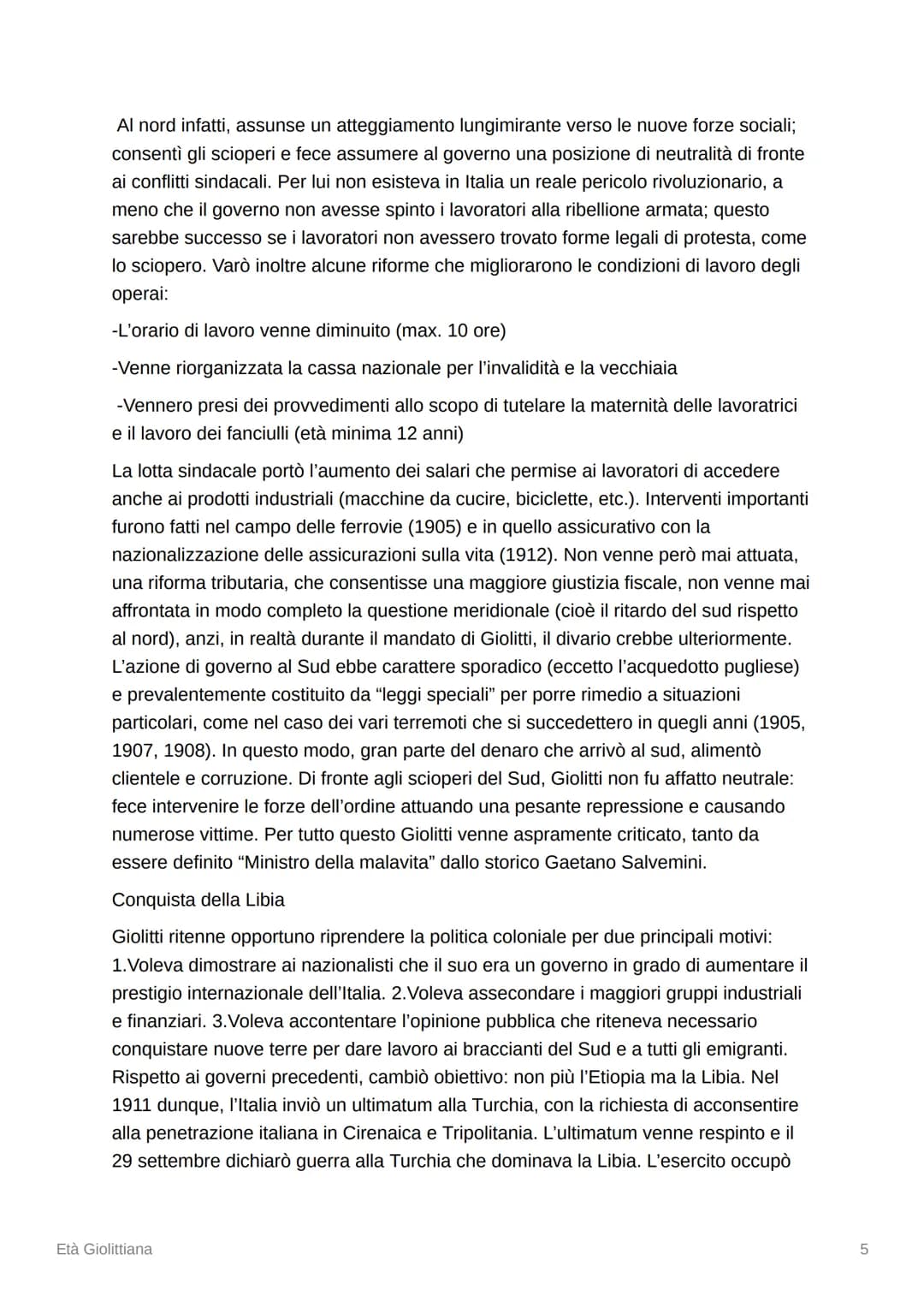 Età Giolittiana
Done
L'Italia del primo '900 era scossa da gravi tensioni sociali.
Il governo reagì con l'arresto degli oppositori politici 