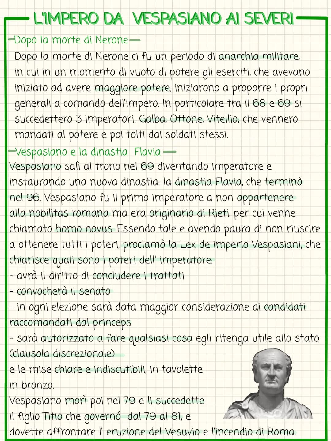 L' IMPERO ROMANO DA VESPASIANO AI SEVERI