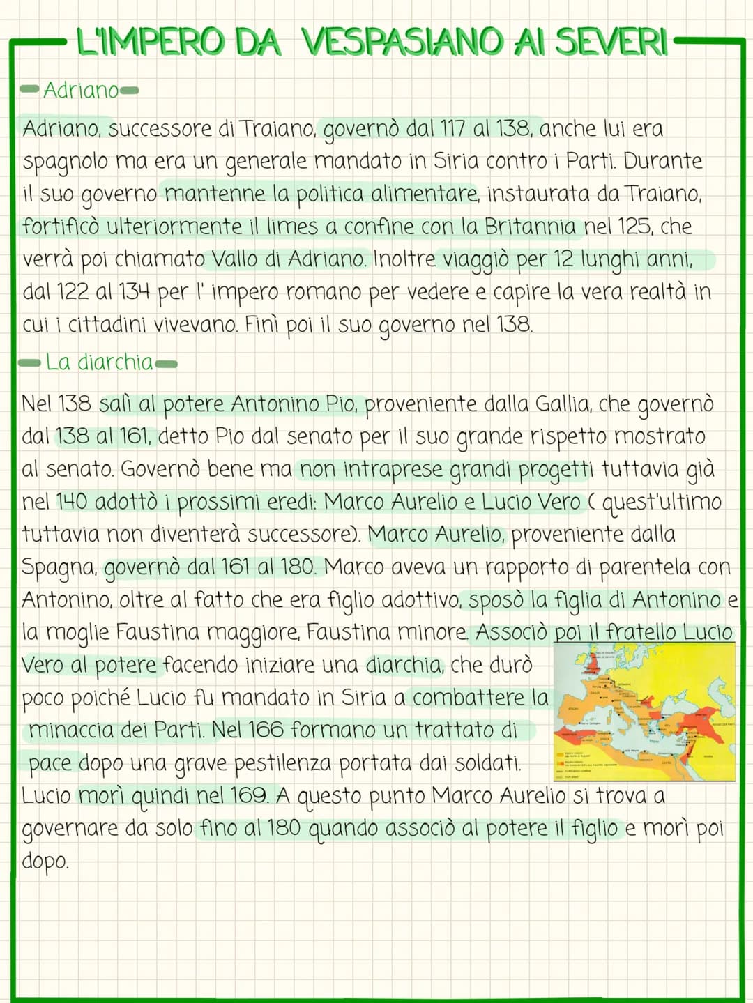 L'IMPERO DA VESPASIANO AI SEVERI
-Dopo la morte di Nerone-
Dopo la morte di Nerone ci fu un periodo di anarchia militare,
in cui in un momen