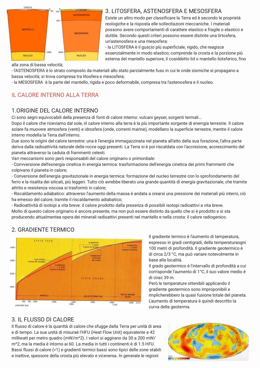 INTERNO DELLA TERRA
IL MODELLO DELL'INTERNO TERRESTRE
1. STRUTTURA STRATIFICATA DELLA TERRA
Il centro della terra si trova a circa 6370 km d