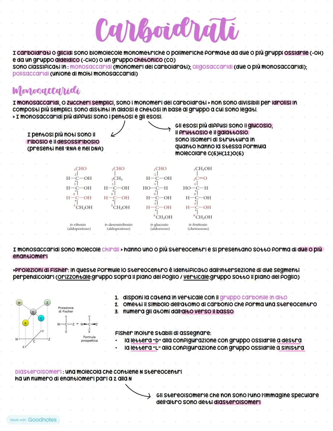Carboidrati
I carboidrati o glicidi sono biomolecole monometriche o polimeriche formate da due o più gruppi ossidrile (-OH)
e da un gruppo a