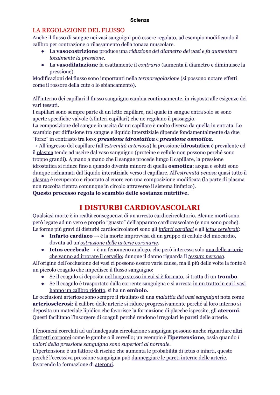 Scienze
INTRODUZIONE
L'apparato cardiovascolare è composto da cuore, sangue e vasi sanguigni. Queste strutture
hanno precise funzioni nella 