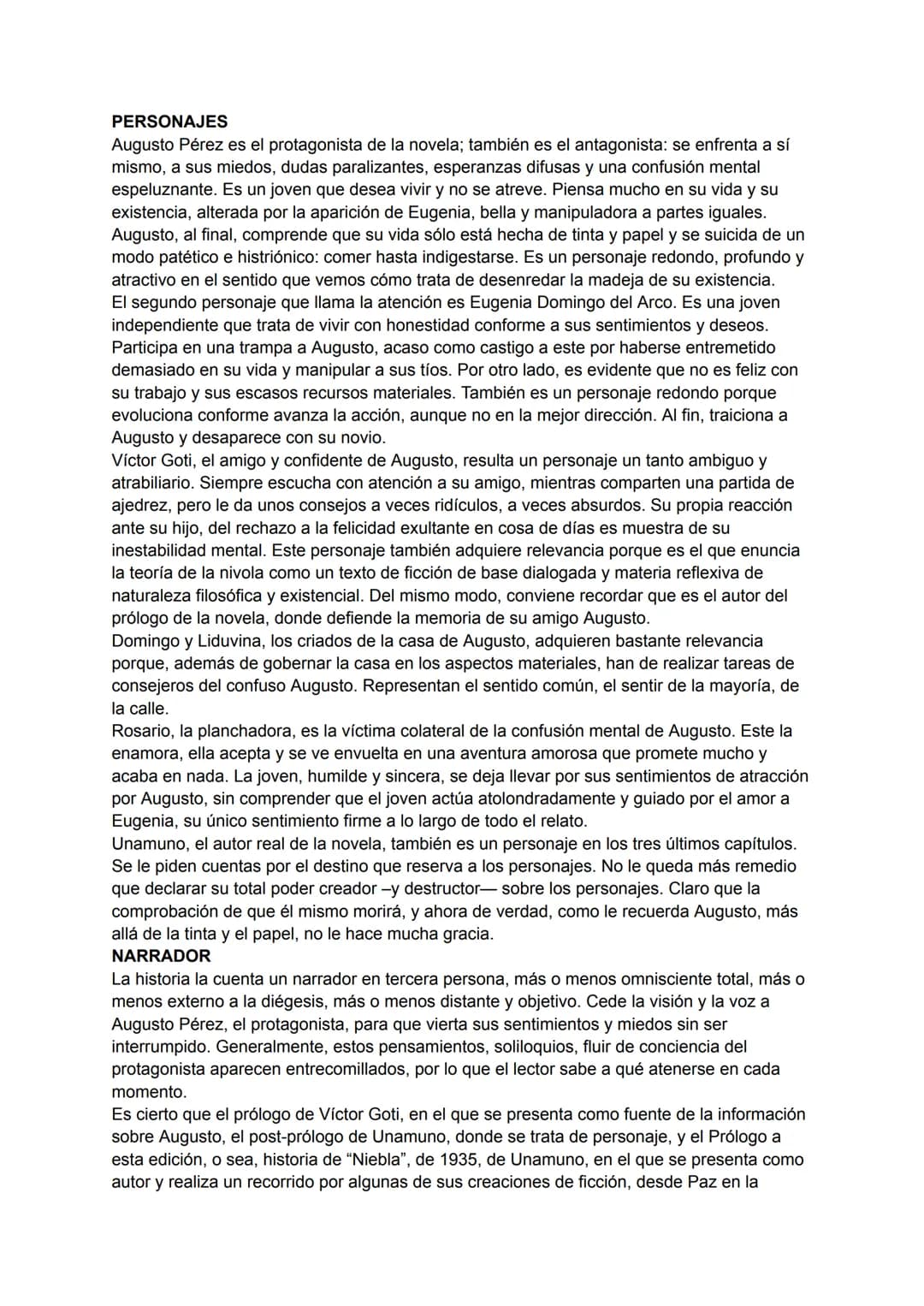 NIEBLA - MIGUEL DE UNAMUNO
Capítulo 1: Augusto se enamora de Eugenia y habla con la portera
Capítulo 2: Le escribe la carta
Capítulo 3: En e