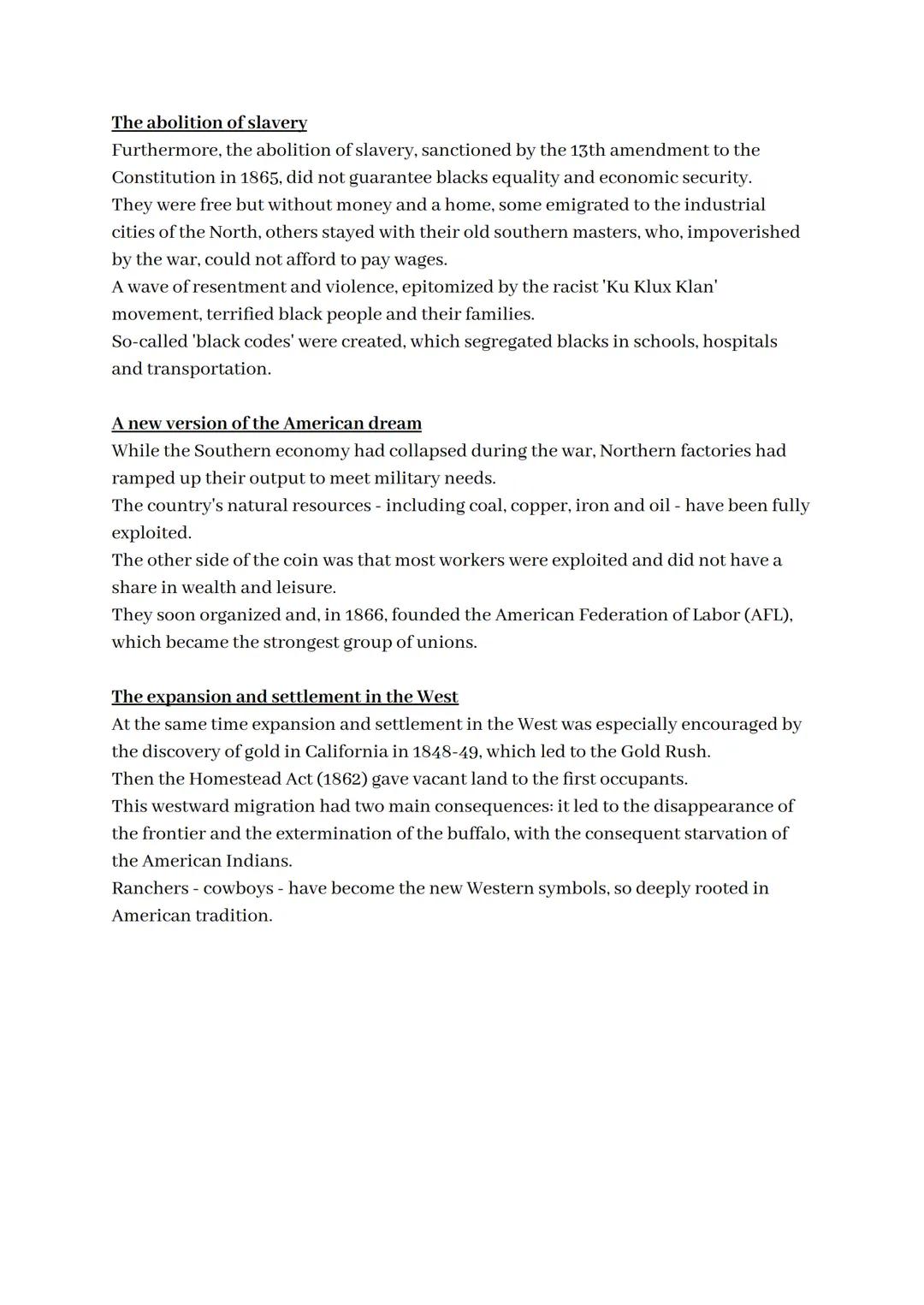 # THE AMERICAN CIVIL WAR

The difference between the North and the South

The first half of the nineteenth century in America was characteri