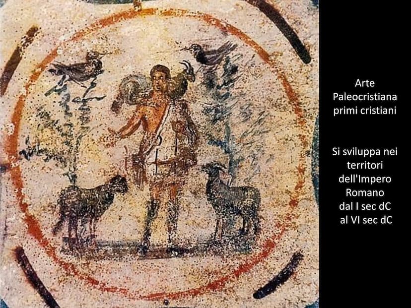 106
W
ARTE PALEOCRISTIANA Arte
Paleocristiana
primi cristiani
Si sviluppa nei
territori
dell'Impero
Romano
dal I sec dC
al VI sec dC L'arte 