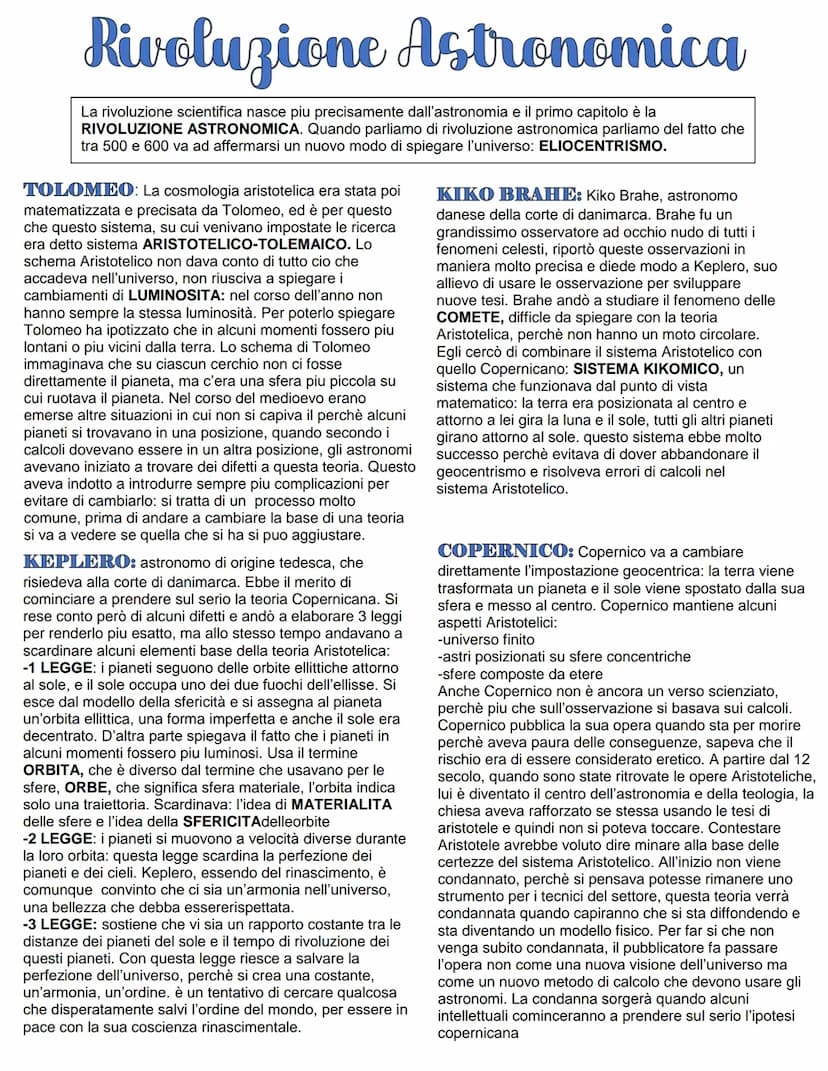 Rivoluzione scientifica
COS'E? La rivoluzione scientifica è un periodo che si situa tra il 500 e il 600 e potremmo dire che non è
mai finita
