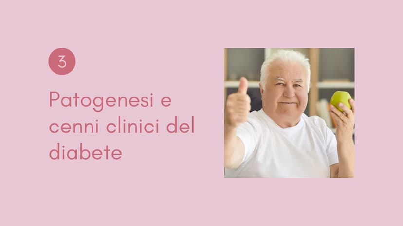  1
Definizione e
classificazione
del diabete
M
1
S Cos'è il
diabete?
Il diabete è una malattia cronica
dove a causa della carenza o del
malf