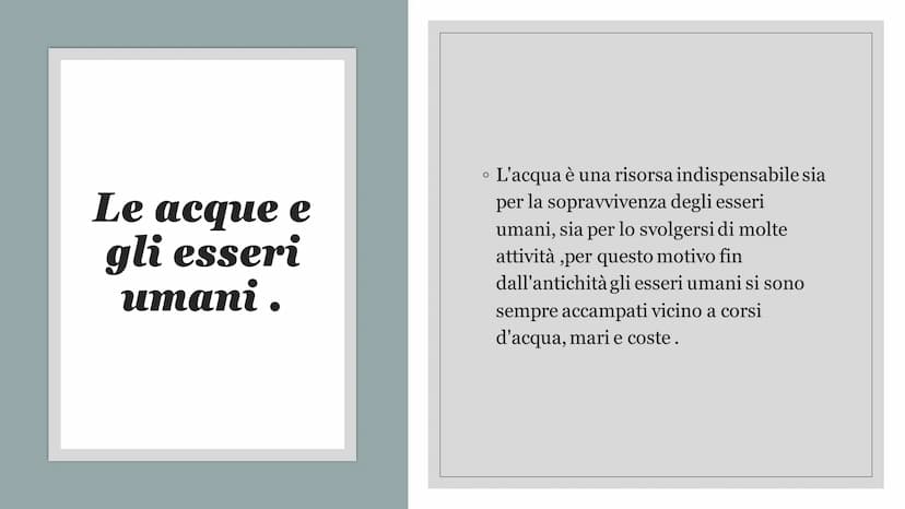 Inquiamento
del mare
Inquinamento, le
acque e gli esseri
umani L'inquinamento del
mare avviene a
causa delle attività
umane che portano
in a