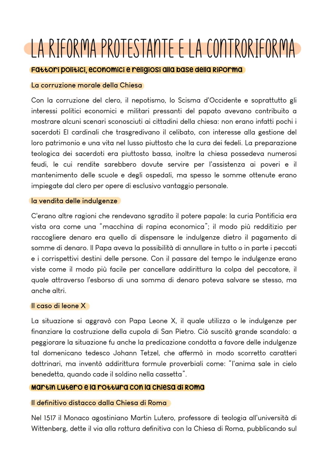 
<h2 id="fattoripoliticieconomiciereligiosiallabasedellariforma">Fattori politici, economici e religiosi alla base della Riforma</h2>
<p>La 