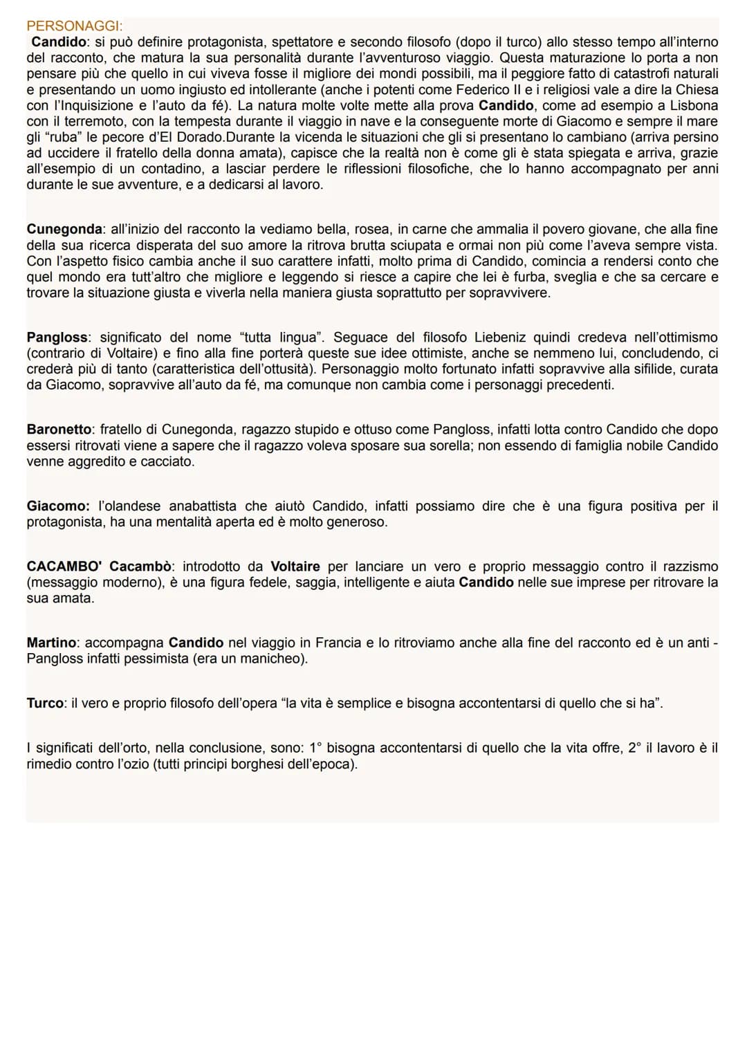 Riassunto capitoli CANDIDO O L'OTTIMISMO di Voltaire
capitolo 1 Candido è un ragazzo sensibile e buono, è figlio della sorella del barone Th