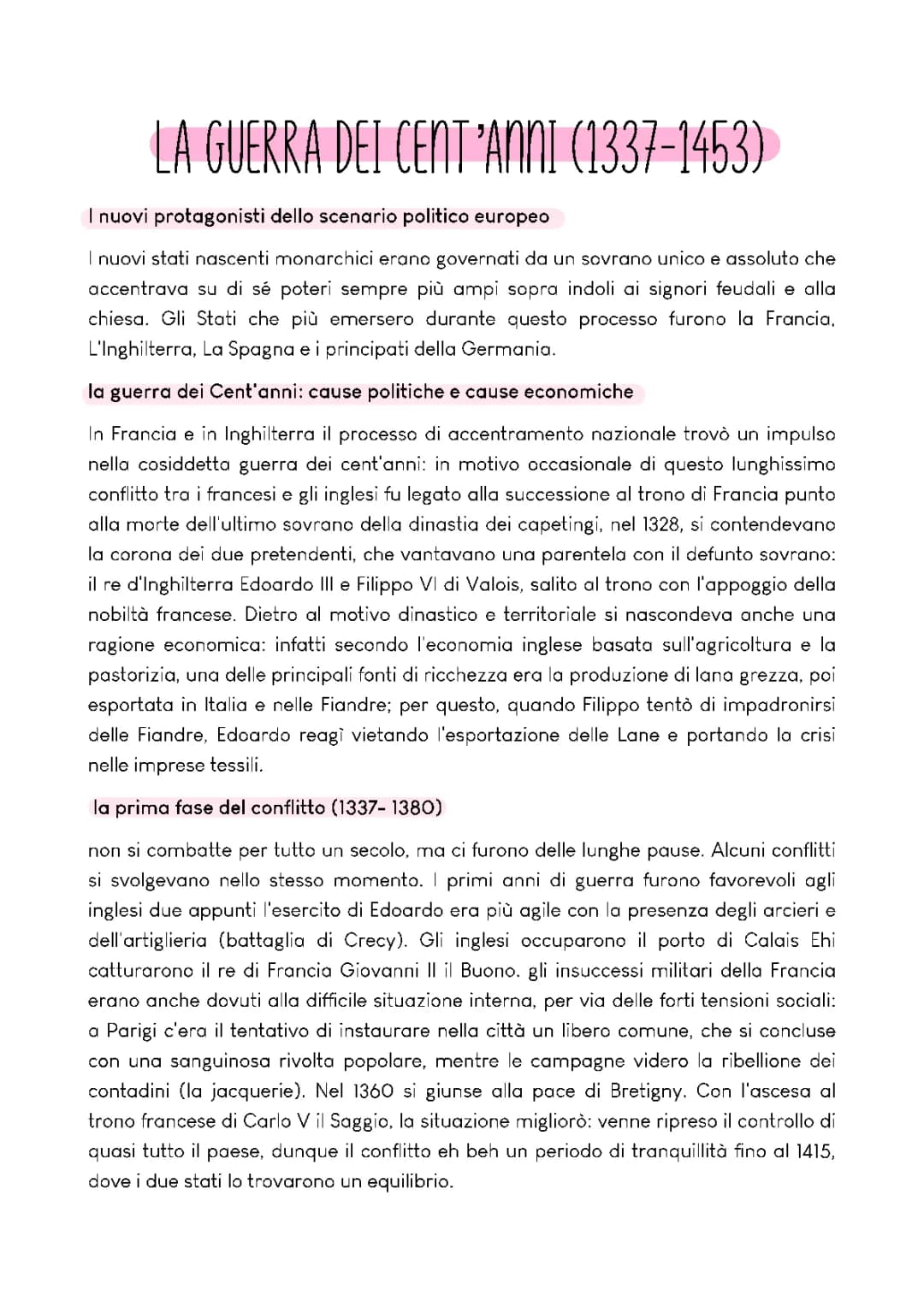 la guerra dei cent’anni (1337-1453)