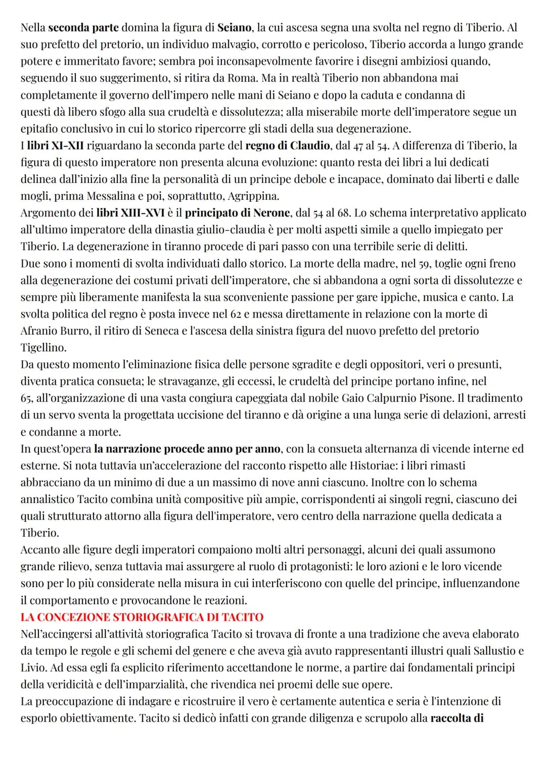 Latino
Tacito
LA VITA E LA CARRIERA POLITICA
Di Tacito non conosciamo né l'anno di nascita né la patria. La nascita si può collocare con buo