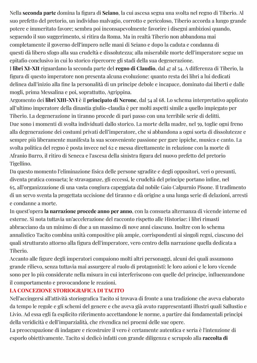 Latino
Tacito
LA VITA E LA CARRIERA POLITICA
Di Tacito non conosciamo né l'anno di nascita né la patria. La nascita si può collocare con buo