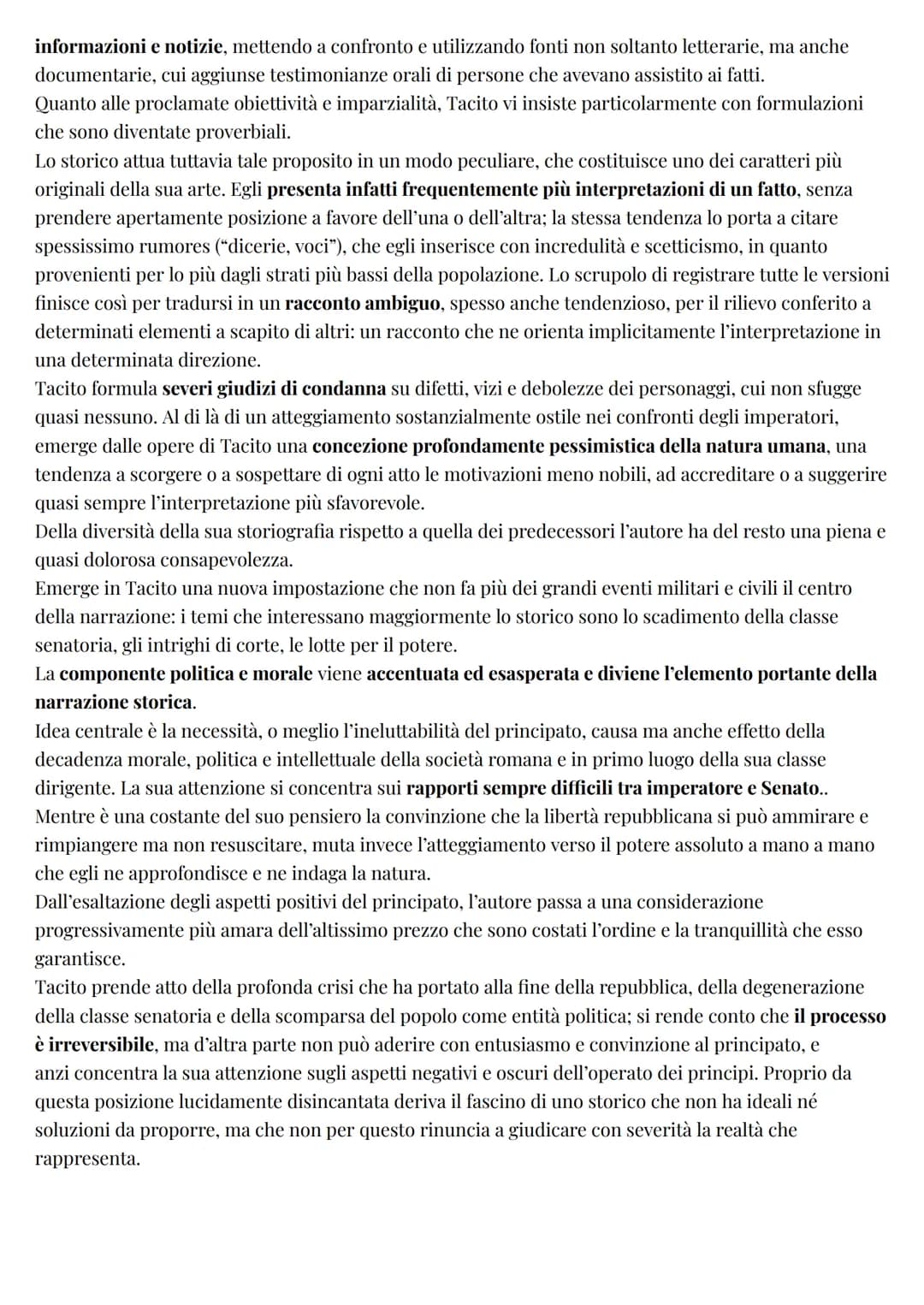 Latino
Tacito
LA VITA E LA CARRIERA POLITICA
Di Tacito non conosciamo né l'anno di nascita né la patria. La nascita si può collocare con buo