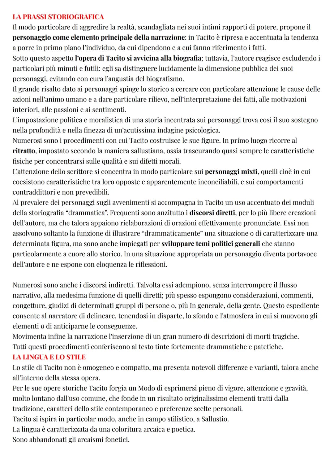 Latino
Tacito
LA VITA E LA CARRIERA POLITICA
Di Tacito non conosciamo né l'anno di nascita né la patria. La nascita si può collocare con buo