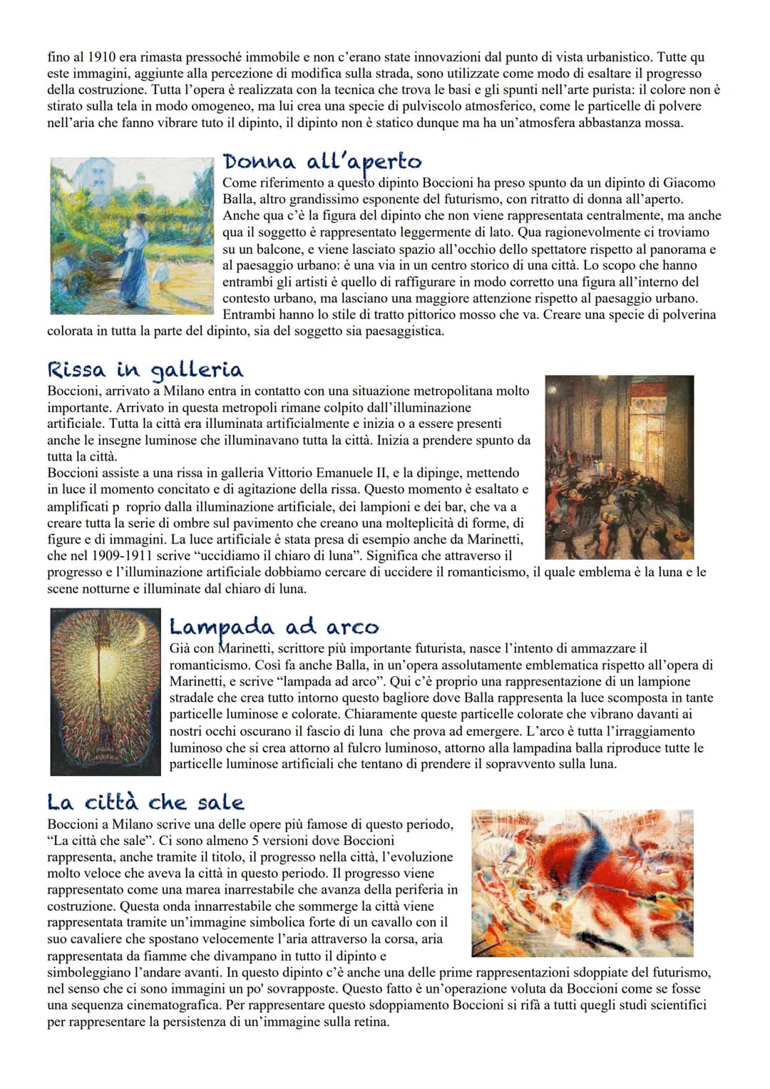 Il futurismo
Il futurismo è una delle tante avanguardie artistiche dell'arte del 900 e come tutti gli artisti che fanno parte di una delle
a