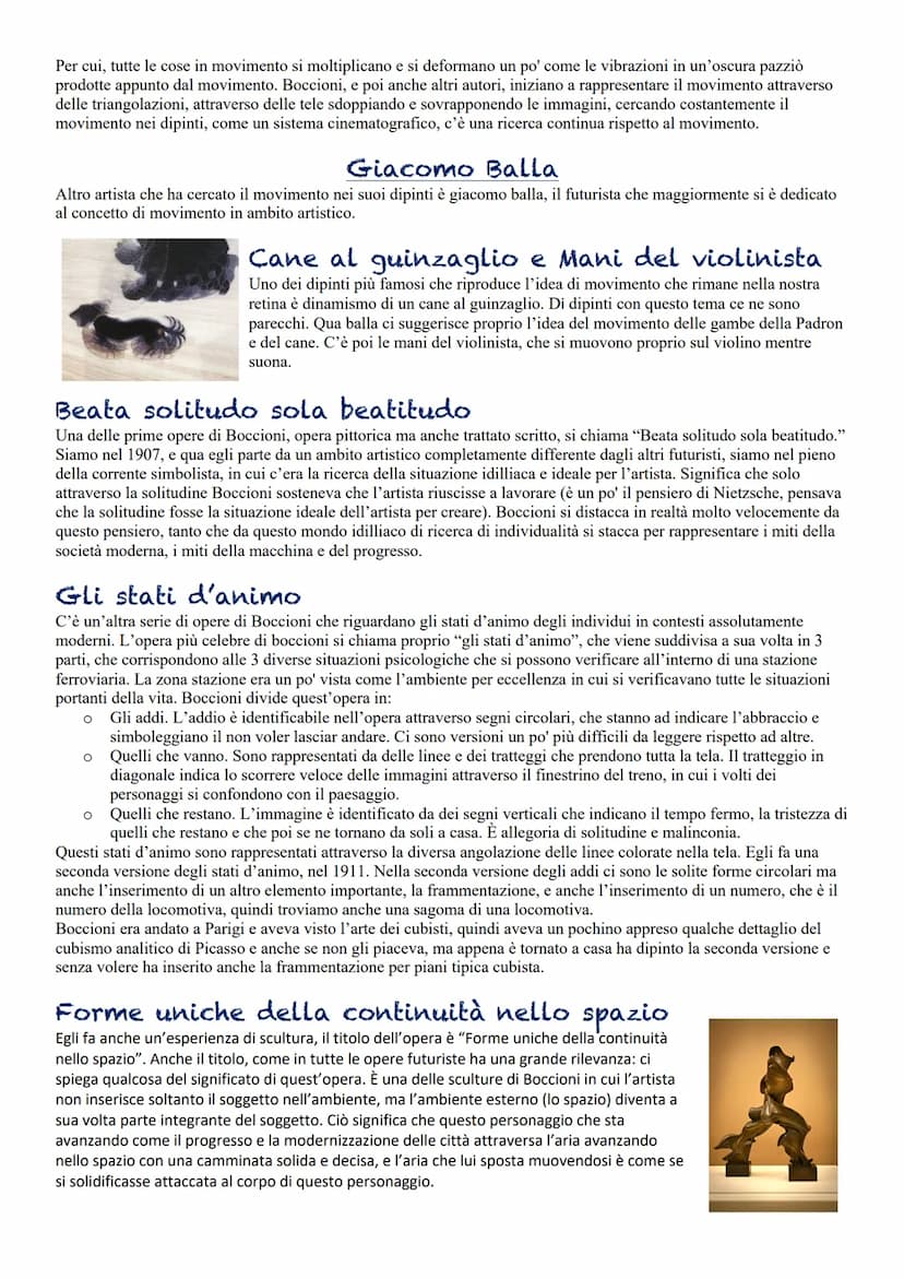 Il futurismo
Il futurismo è una delle tante avanguardie artistiche dell'arte del 900 e come tutti gli artisti che fanno parte di una delle
a