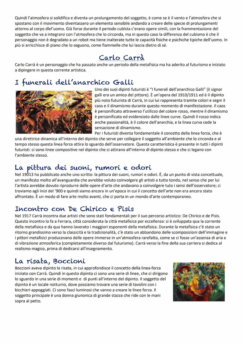 Il futurismo
Il futurismo è una delle tante avanguardie artistiche dell'arte del 900 e come tutti gli artisti che fanno parte di una delle
a