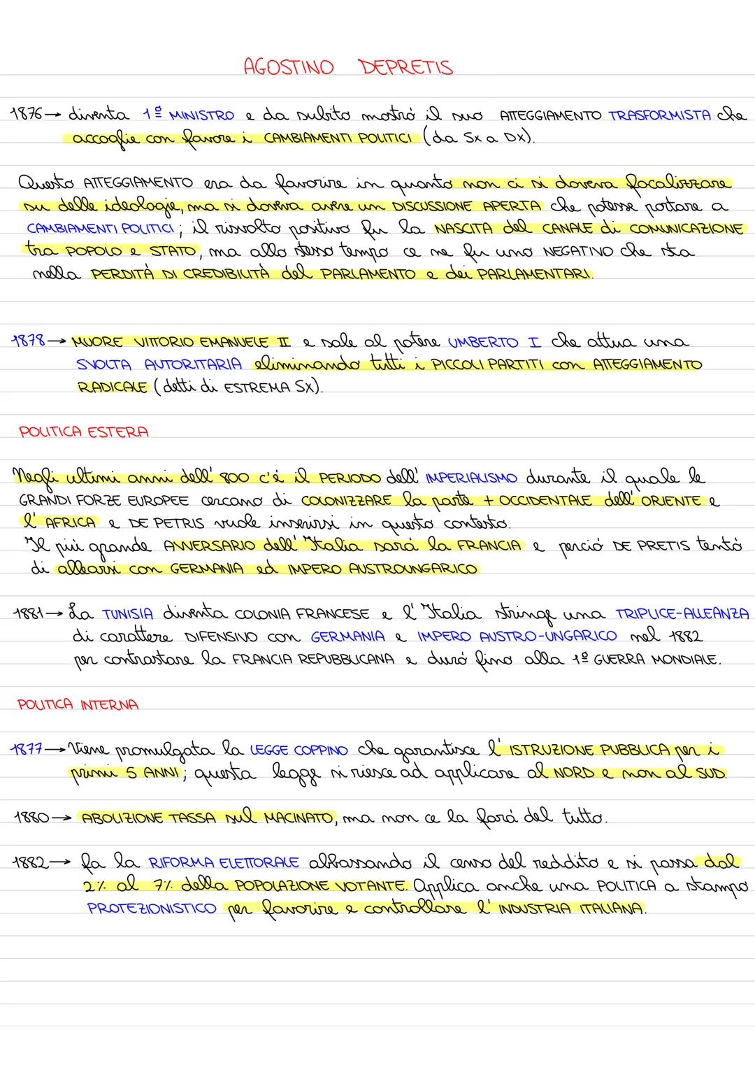 L'Unità d'Italia
CONTESTO STORICO POLITICO di metá 800
contesto AMBIVALENTE in cui si distinguono 2 ATTEGGIAMENTI CONTRASTANTI:
RESTAURAZION