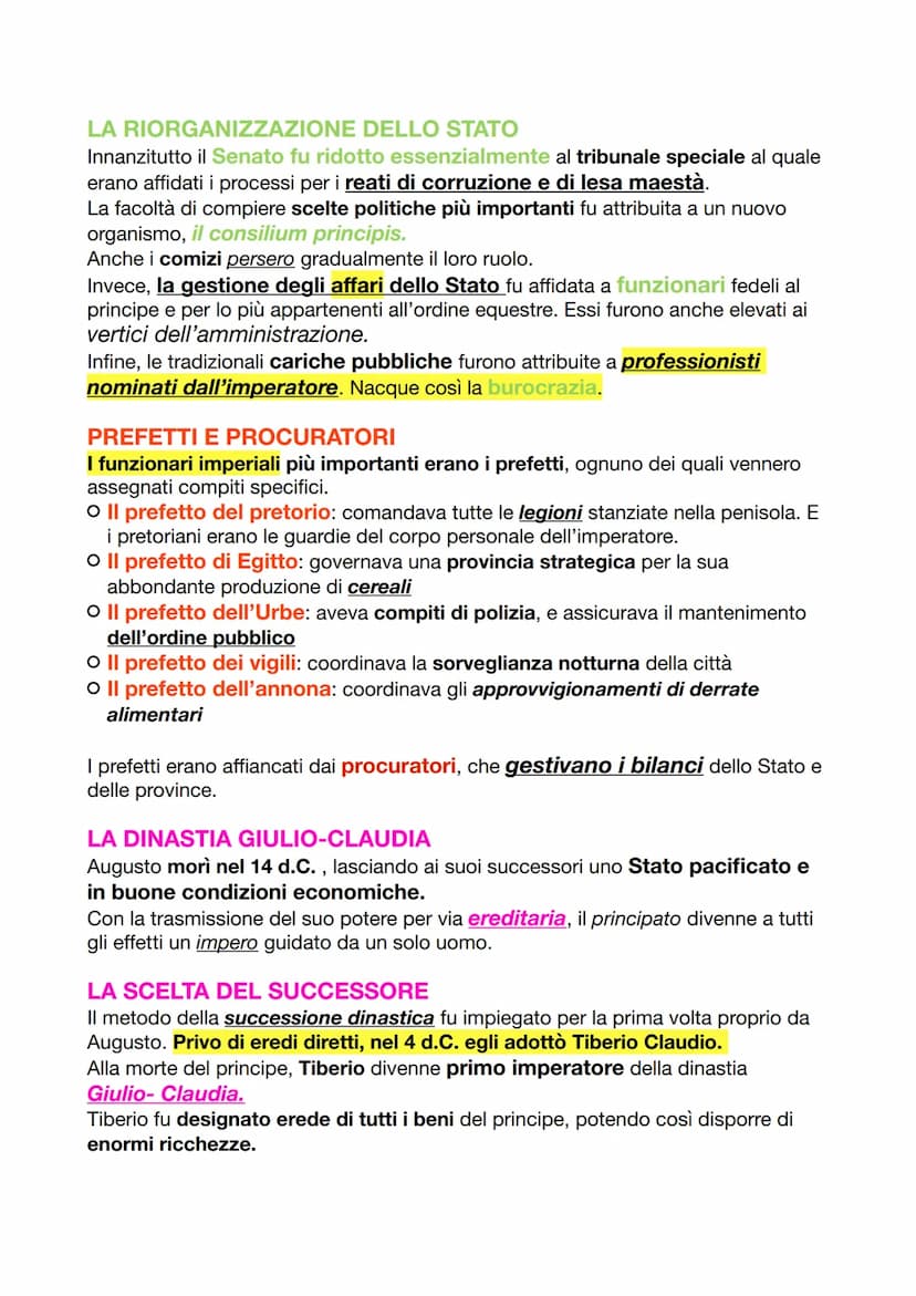 IL PRINCIPATO DI OTTAVIANO AUGUSTO
Dopo aver sconfitto Antonio nella battaglia di Azio, Ottaviano raggiunse una
posizione di potere straordi
