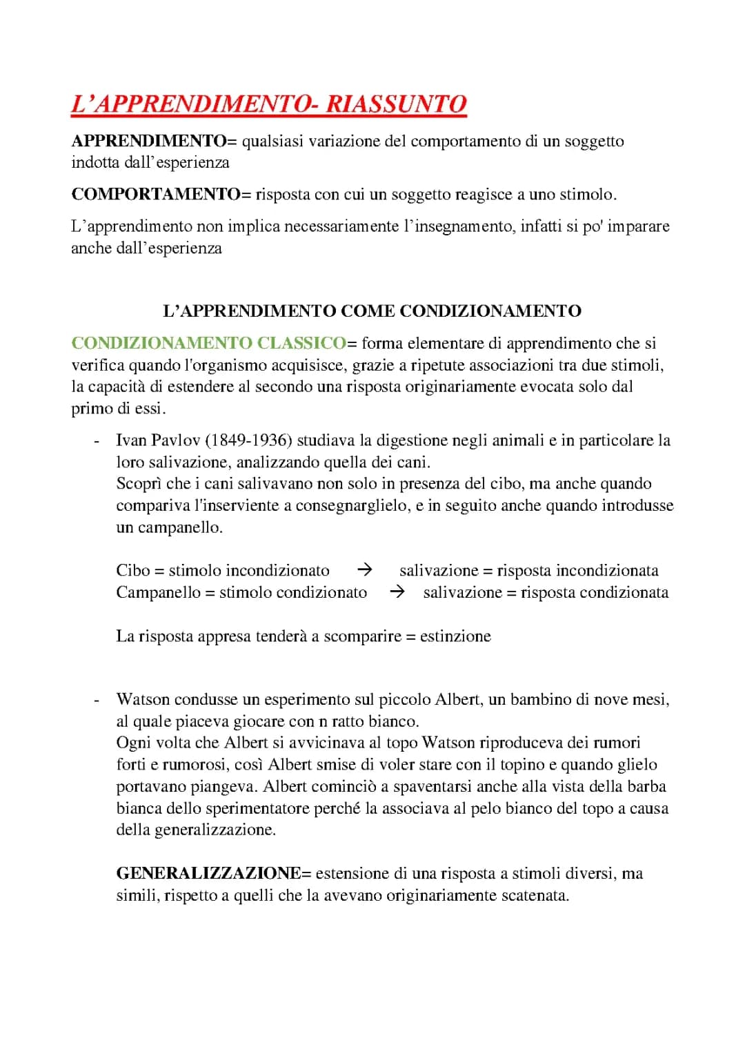 l’apprendimento