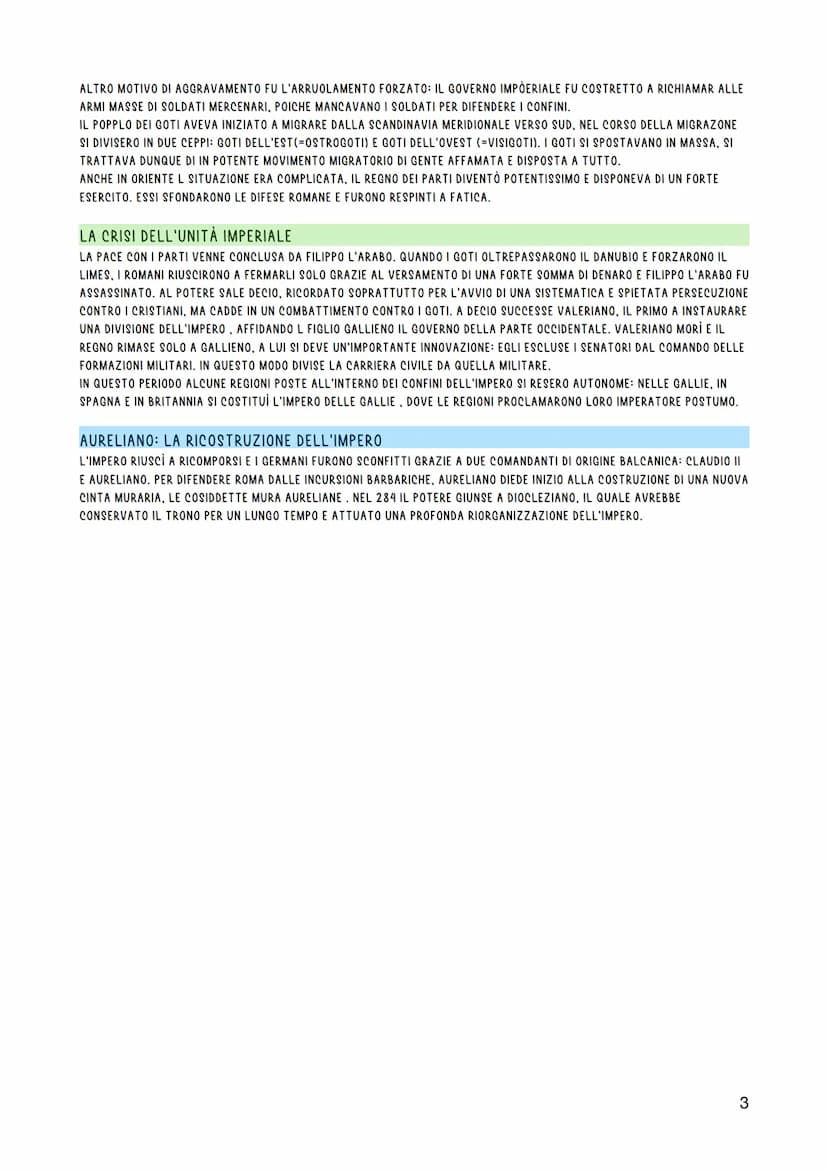 LE ORIGINI DELLA CRISI
LA DIFFICILE INTEGRAZIONE TRA CITTÀ E CAMPAGNA
IL III SEC. SEGUE UN A SITUAZIONE DI CRISI E DI INSTABILITÀ CHE PORTÒ 