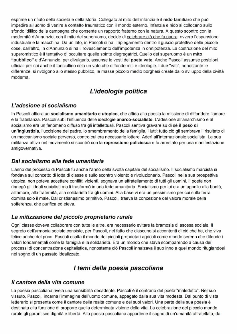 GIOVANNI PASCOLI
La giovinezza travagliata
Nacque nel 1855 a San Mauro di Romagna, da una famiglia di borghesia rurale. Era una tipica famig