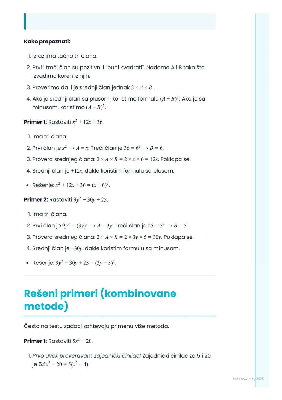 # Rastavljanje polinoma na
činioce

## Uvod i zašto je ovo važno

Rastavljanje polinoma na činioce je obrnuti proces od množenja
polinoma. T