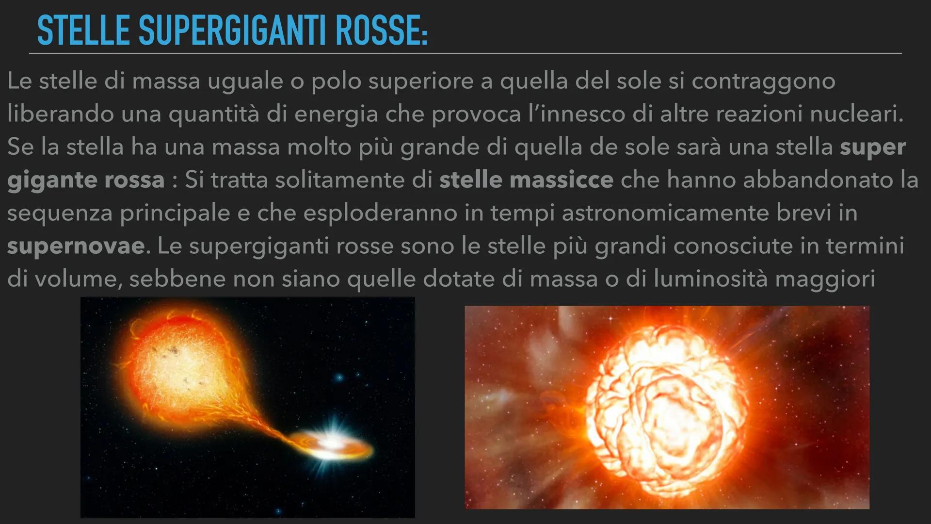 L'EVOLUZIONE DELLE STELLE
Definizione di : "Stella = la stella è un corpo celeste
luminoso costituito da enormi masse di gas incandescenti c