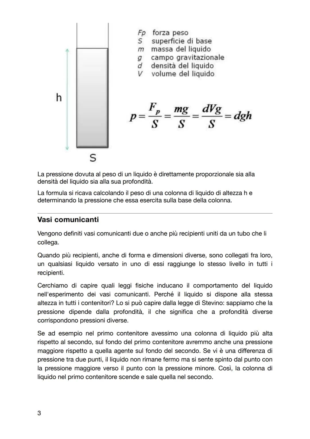 Dinamica e Statica dei Fluidi per Ragazzi - PDF, Formule e Spiegazioni Semplici