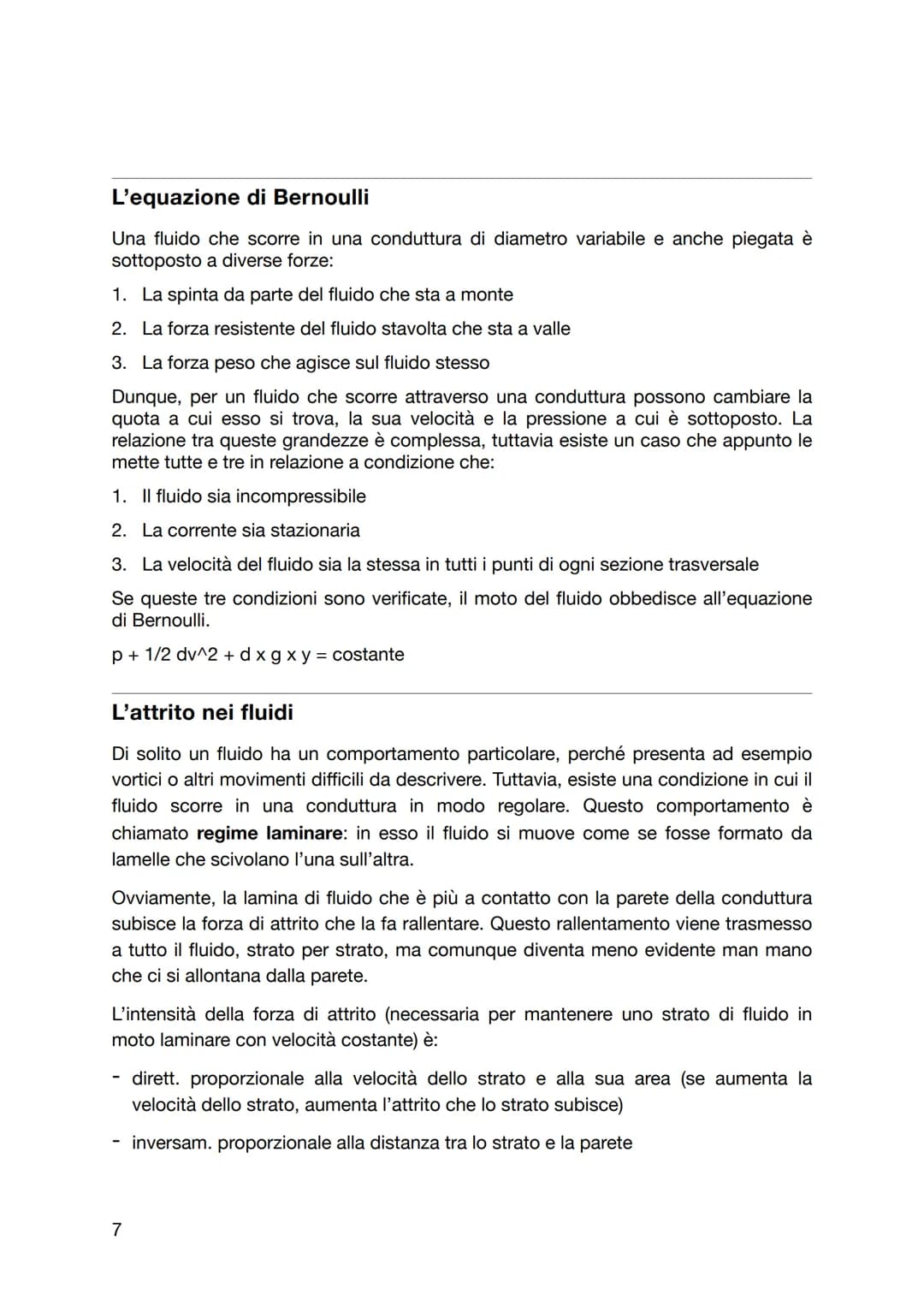 Dinamica e Statica dei Fluidi per Ragazzi - PDF, Formule e Spiegazioni Semplici