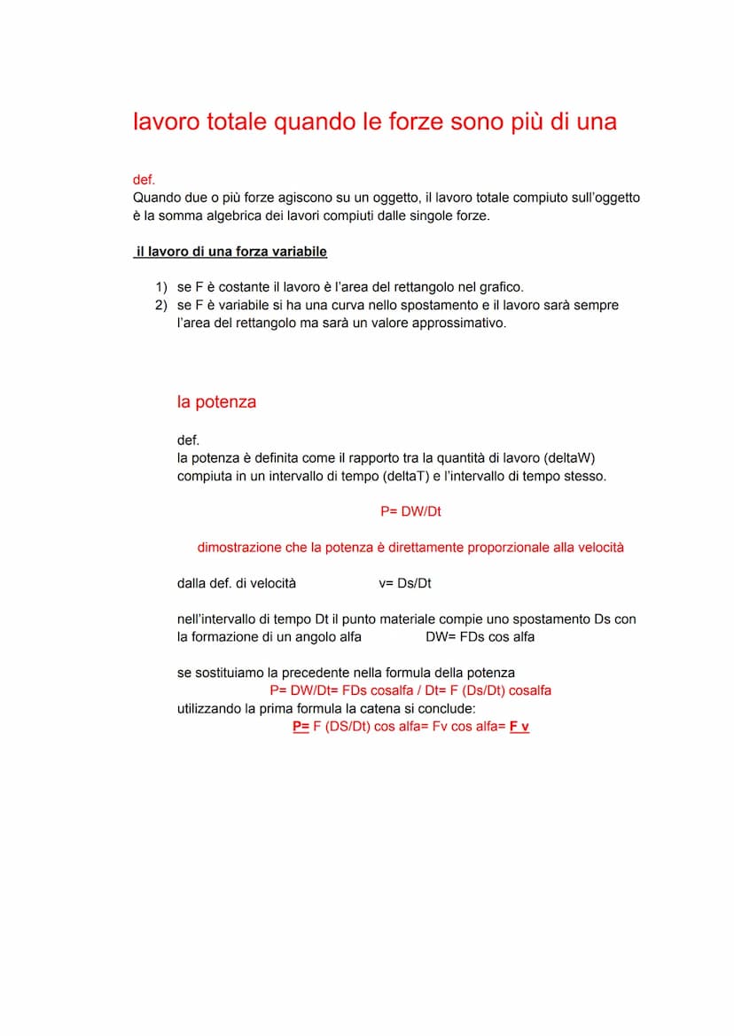 
<p>Il lavoro W di una forza costante F durante uno spostamento s è il prodotto tra il modulo della forza, il modulo dello spostamento e il 
