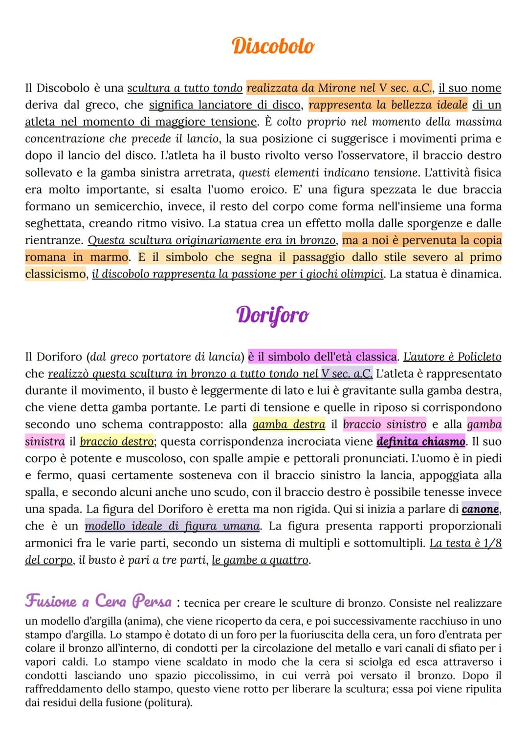 Kleobi e Bitone
Questa è una scultura dorica a tutto tondo realizzata nel VI sec. a.C., ricavata da un blocco
unico di marmo. Rappresenta du