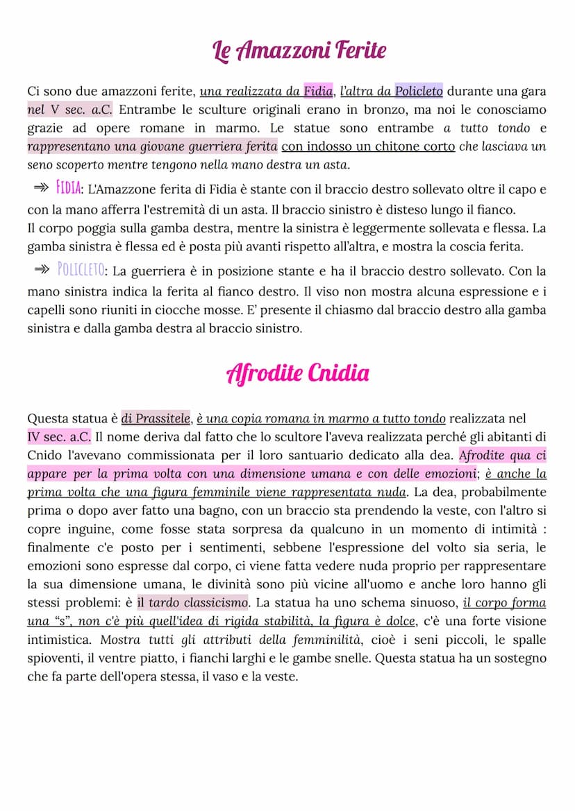 Kleobi e Bitone
Questa è una scultura dorica a tutto tondo realizzata nel VI sec. a.C., ricavata da un blocco
unico di marmo. Rappresenta du