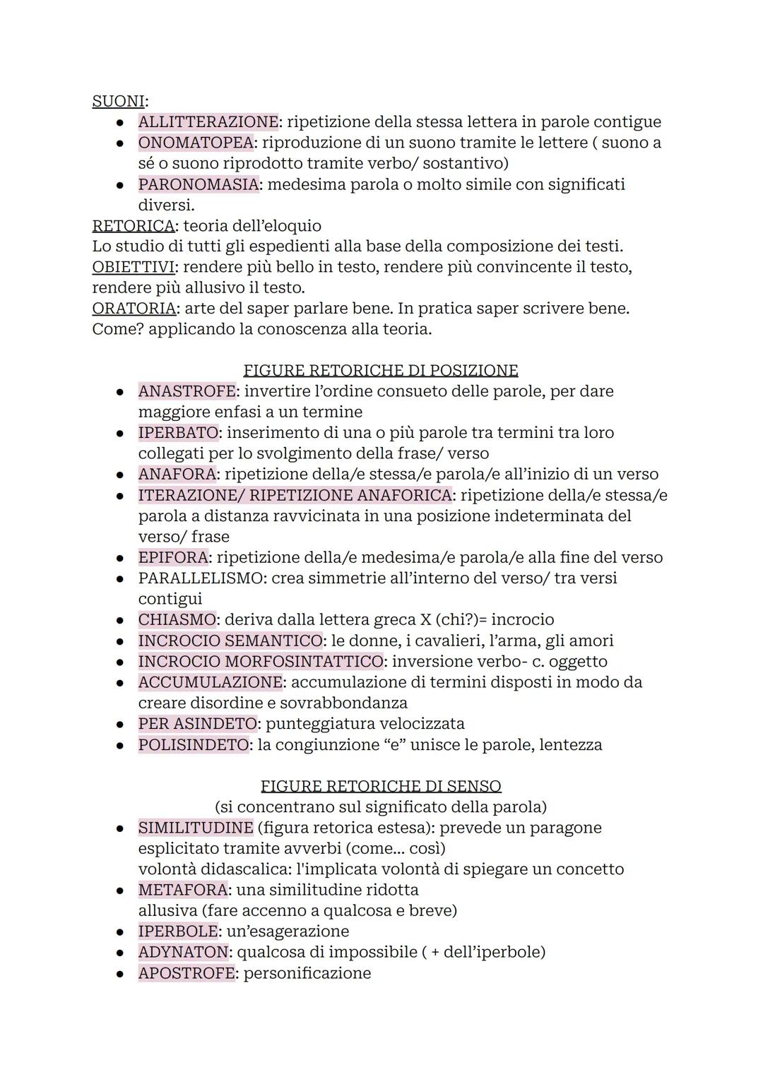# IL TESTO POETICO

aspetto poetico: a differenza del testo in prosa prevede spazi bianchi
determinati da:

- VERSI: coincidono con le righe